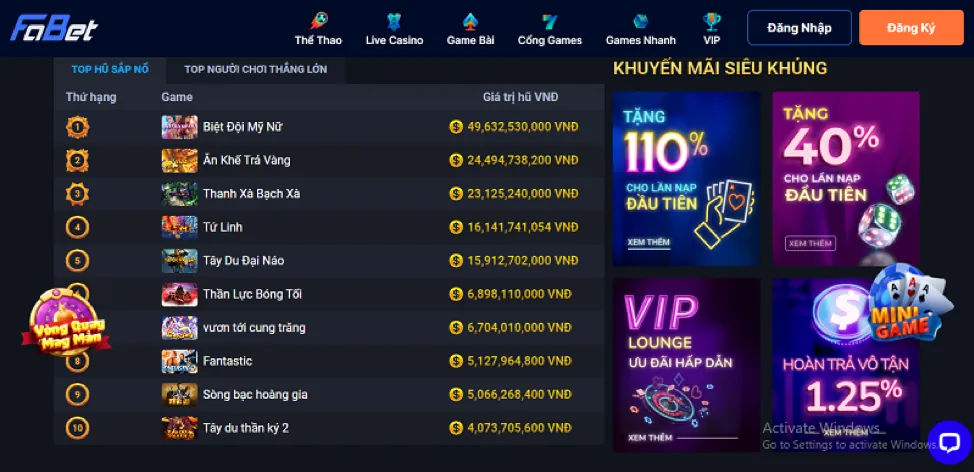 Hình ảnh thể hiện sự đa dạng các trò chơi cá cược của 8fbet app